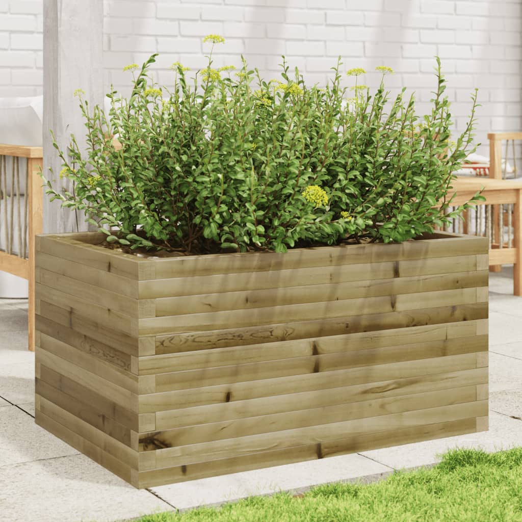 vidaXL Jardinieră de grădină, 90x60x45,5 cm, lemn de pin impregnat vidaXL Jardinieră de grădină, 90x60x45,5 cm, lemn de pin impregnat