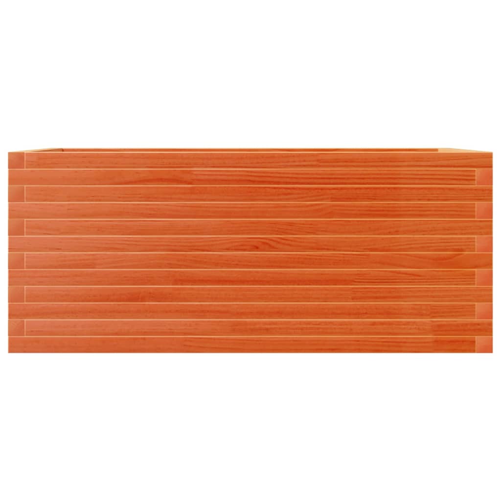 vidaXL Jardinieră grădină, maro ceruit, 110x60x45,5 cm, lemn masiv pin vidaXL Jardinieră grădină, maro ceruit, 110x60x45,5 cm, lemn masiv pin