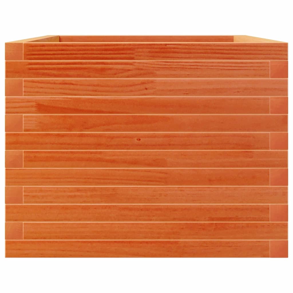 vidaXL Jardinieră grădină, maro ceruit, 110x60x45,5 cm, lemn masiv pin vidaXL Jardinieră grădină, maro ceruit, 110x60x45,5 cm, lemn masiv pin