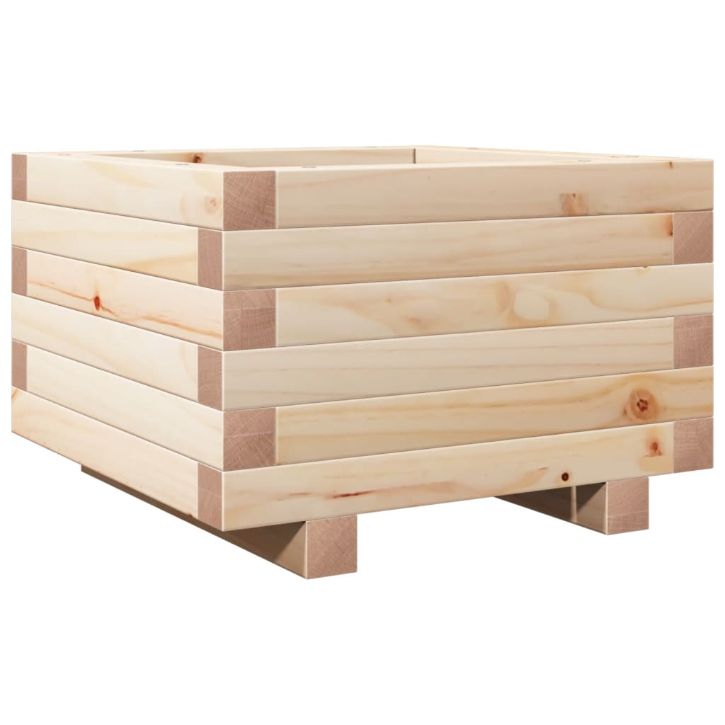 vidaXL Jardinieră de grădină, 40x40x26,5 cm, lemn masiv de pin vidaXL Jardinieră de grădină, 40x40x26,5 cm, lemn masiv de pin
