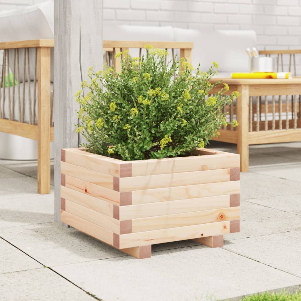 vidaXL Jardinieră de grădină, 40x40x26,5 cm, lemn masiv de pin vidaXL Jardinieră de grădină, 40x40x26,5 cm, lemn masiv de pin