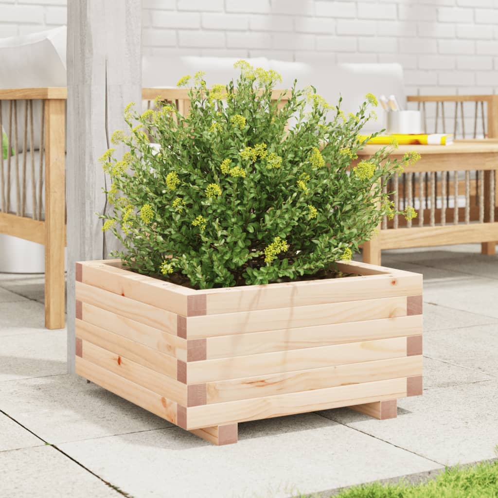 vidaXL Jardinieră de grădină, 50x50x26,5 cm, lemn masiv de pin