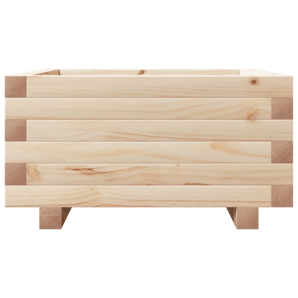 vidaXL Jardinieră de grădină, 50x50x26,5 cm, lemn masiv de pin