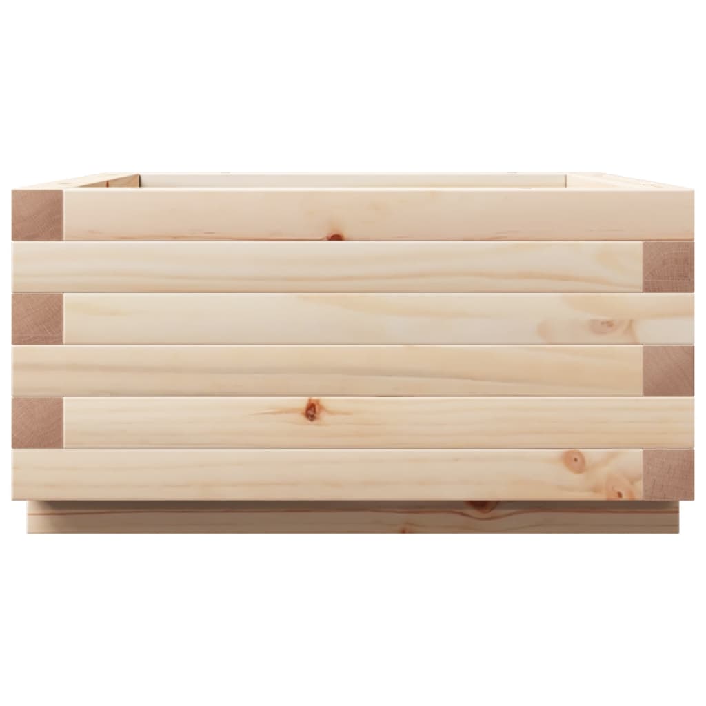 vidaXL Jardinieră de grădină, 50x50x26,5 cm, lemn masiv de pin