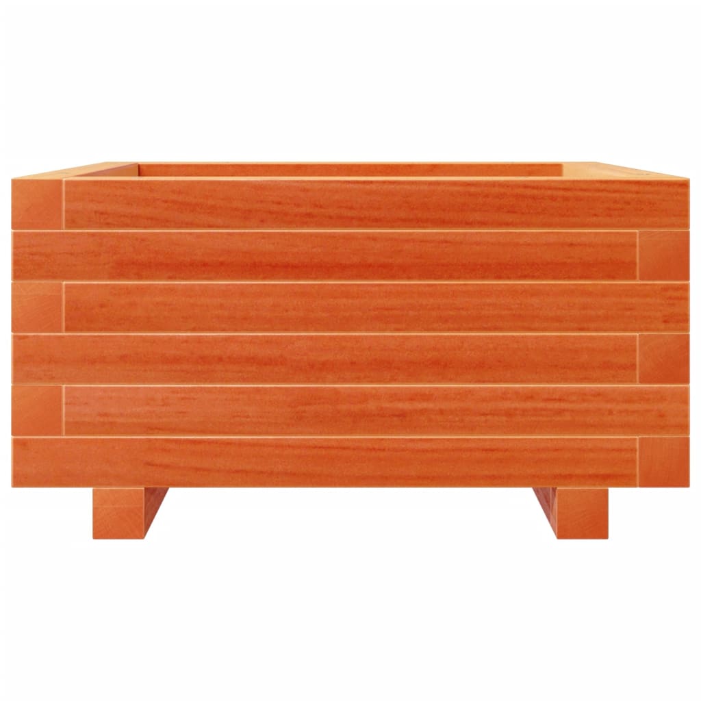 vidaXL Jardinieră grădină, maro ceruit, 50x50x26,5 cm, lemn masiv pin vidaXL Jardinieră grădină, maro ceruit, 50x50x26,5 cm, lemn masiv pin