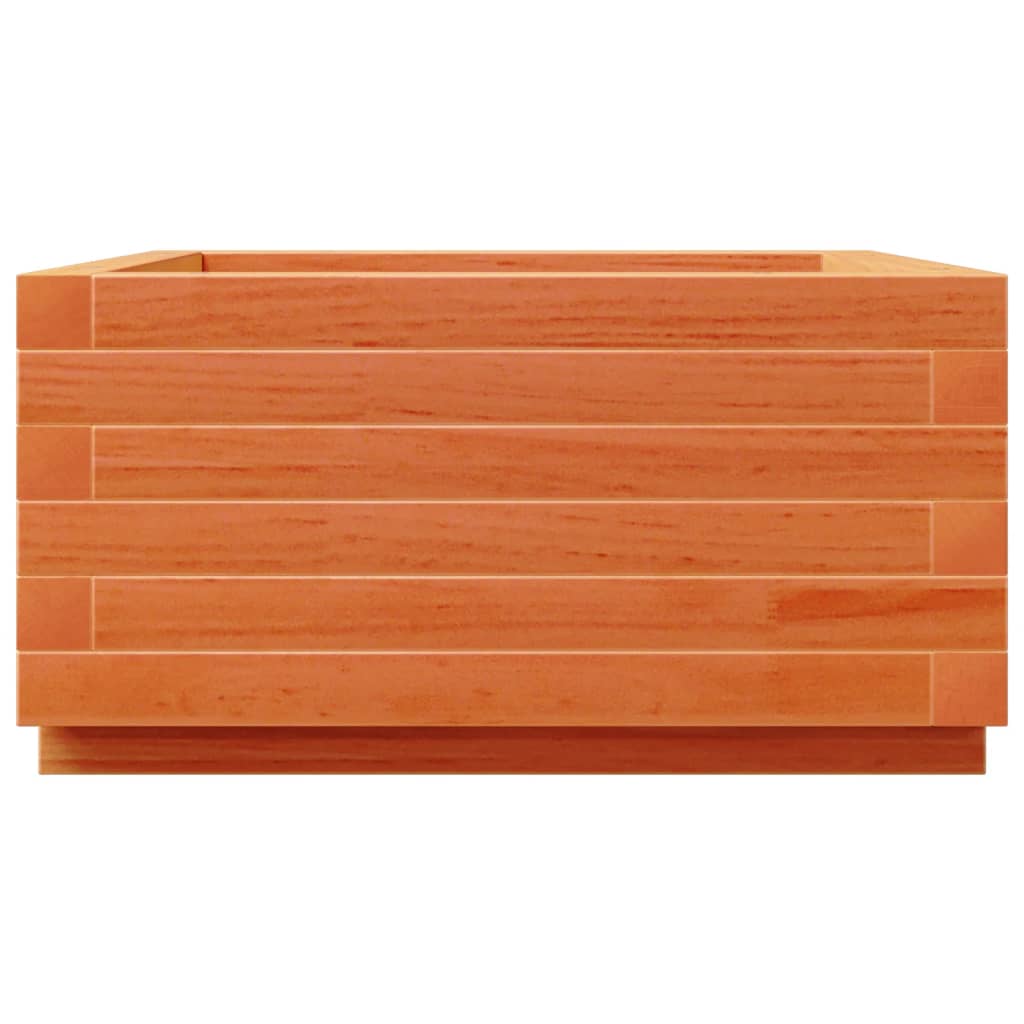 vidaXL Jardinieră grădină, maro ceruit, 50x50x26,5 cm, lemn masiv pin vidaXL Jardinieră grădină, maro ceruit, 50x50x26,5 cm, lemn masiv pin