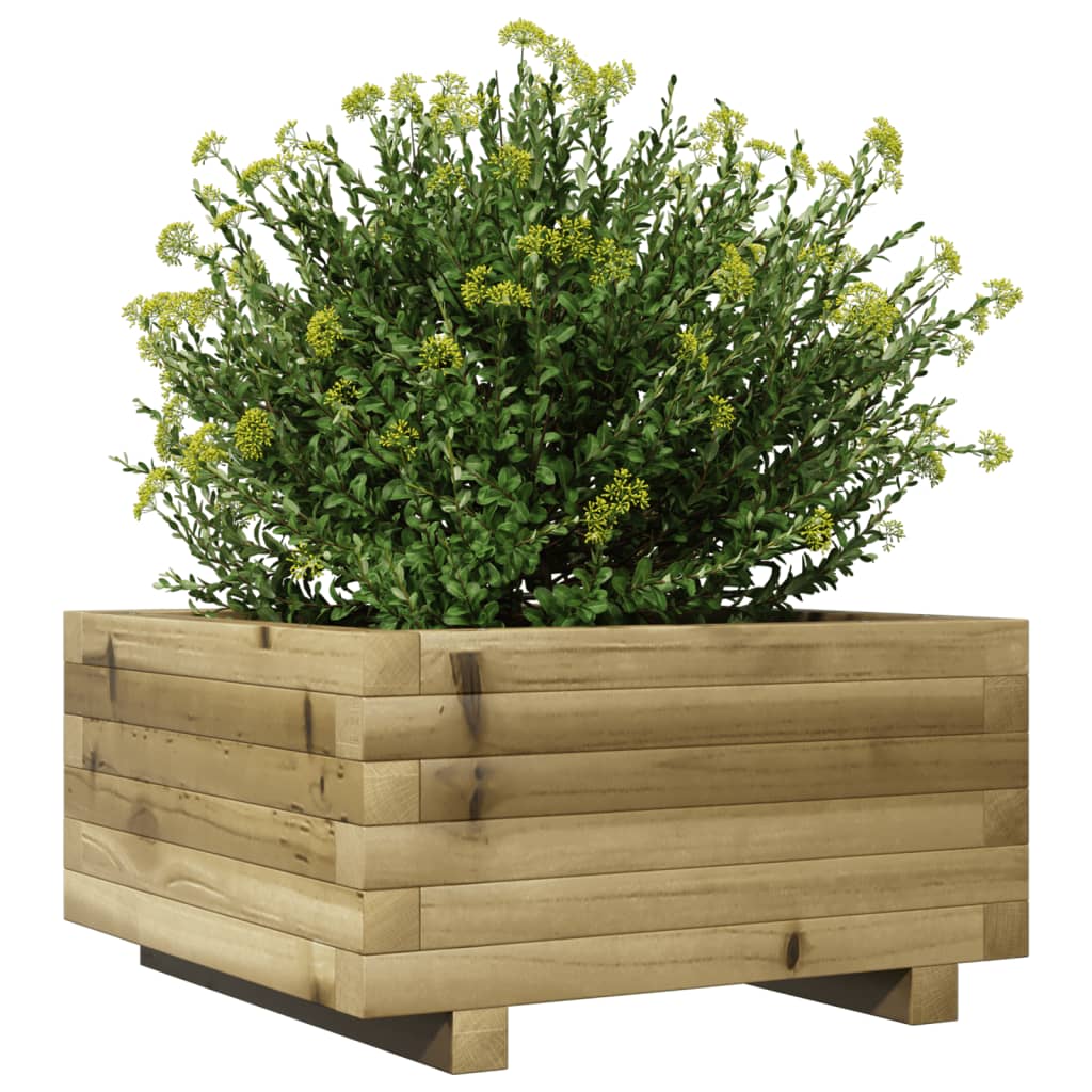 vidaXL Jardinieră de grădină 50x50x26,5 cm lemn de pin impregnat
