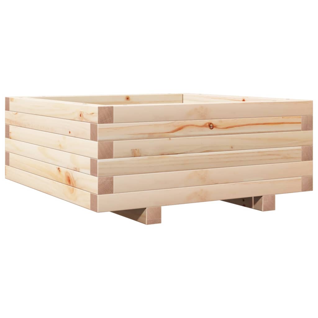 vidaXL Jardinieră de grădină, 60x60x26,5 cm, lemn masiv de pin vidaXL Jardinieră de grădină, 60x60x26,5 cm, lemn masiv de pin