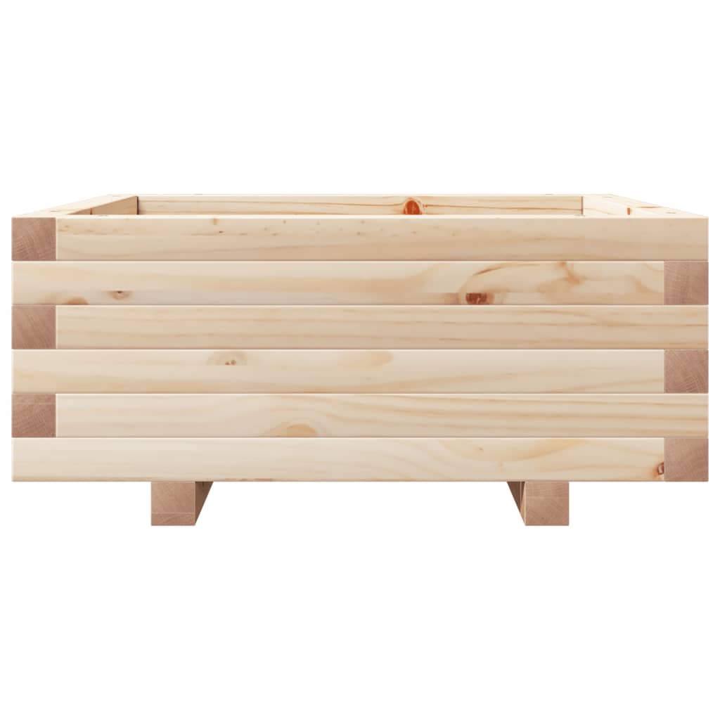 vidaXL Jardinieră de grădină, 60x60x26,5 cm, lemn masiv de pin vidaXL Jardinieră de grădină, 60x60x26,5 cm, lemn masiv de pin