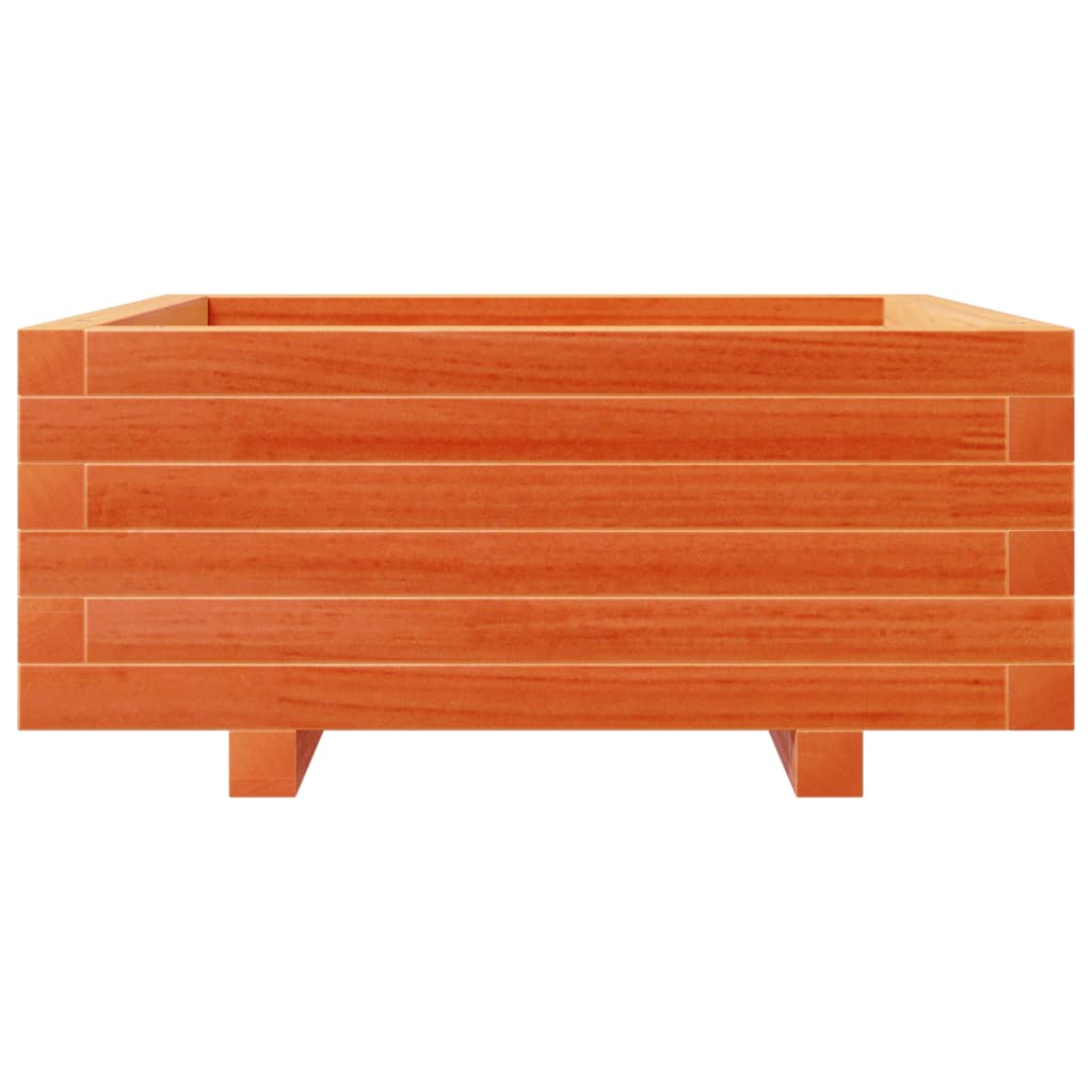 vidaXL Jardinieră grădină, maro ceruit, 60x60x26,5 cm, lemn masiv pin vidaXL Jardinieră grădină, maro ceruit, 60x60x26,5 cm, lemn masiv pin