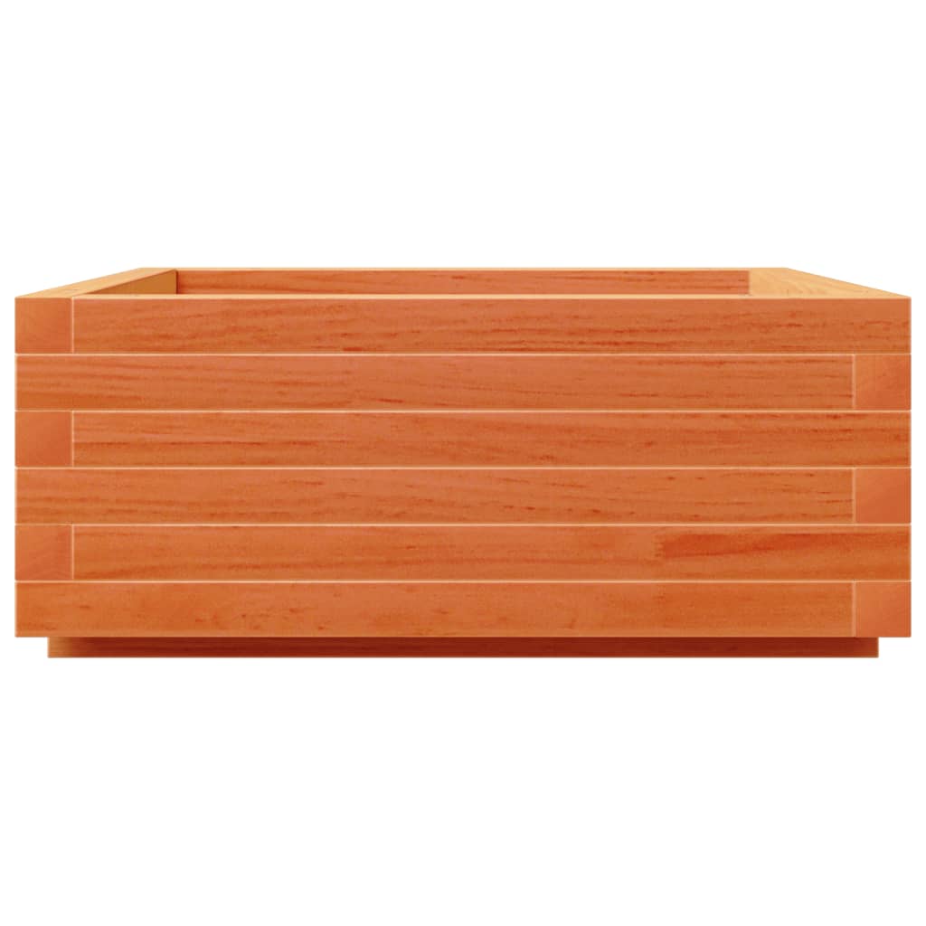 vidaXL Jardinieră grădină, maro ceruit, 60x60x26,5 cm, lemn masiv pin vidaXL Jardinieră grădină, maro ceruit, 60x60x26,5 cm, lemn masiv pin