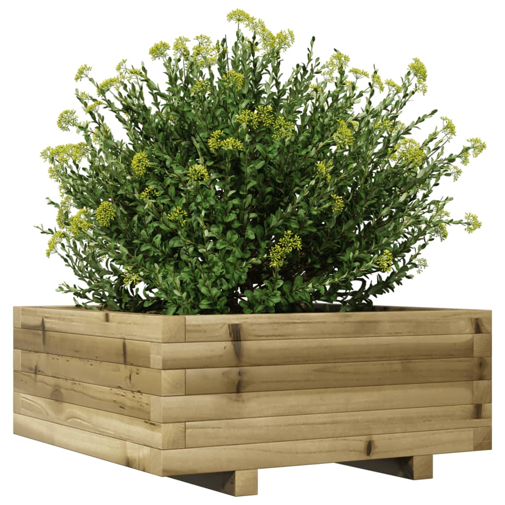 vidaXL Jardinieră de grădină, 60x60x26,5 cm, lemn de pin impregnat vidaXL Jardinieră de grădină, 60x60x26,5 cm, lemn de pin impregnat