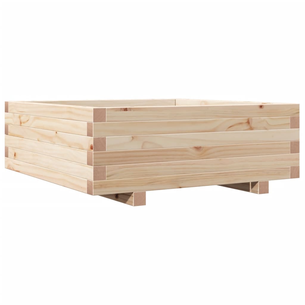 vidaXL Jardinieră de grădină, 70x70x26,5 cm, lemn masiv de pin vidaXL Jardinieră de grădină, 70x70x26,5 cm, lemn masiv de pin