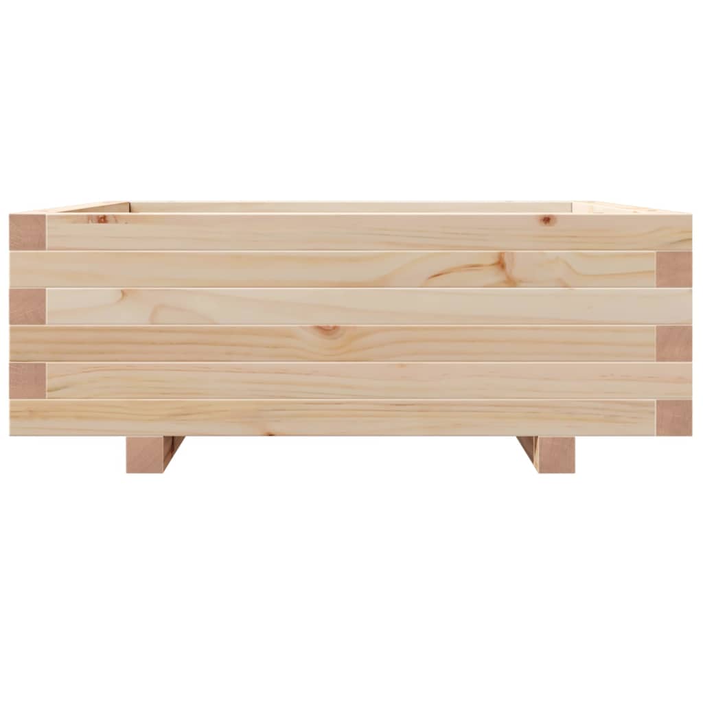vidaXL Jardinieră de grădină, 70x70x26,5 cm, lemn masiv de pin vidaXL Jardinieră de grădină, 70x70x26,5 cm, lemn masiv de pin