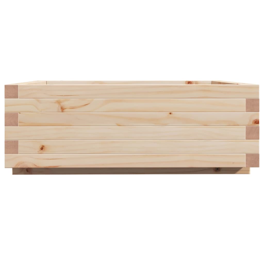 vidaXL Jardinieră de grădină, 70x70x26,5 cm, lemn masiv de pin vidaXL Jardinieră de grădină, 70x70x26,5 cm, lemn masiv de pin