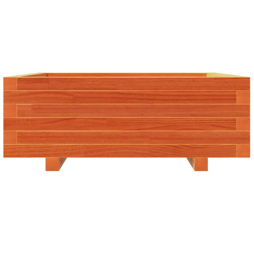 vidaXL Jardinieră grădină, maro ceruit, 70x70x26,5 cm, lemn masiv pin vidaXL Jardinieră grădină, maro ceruit, 70x70x26,5 cm, lemn masiv pin