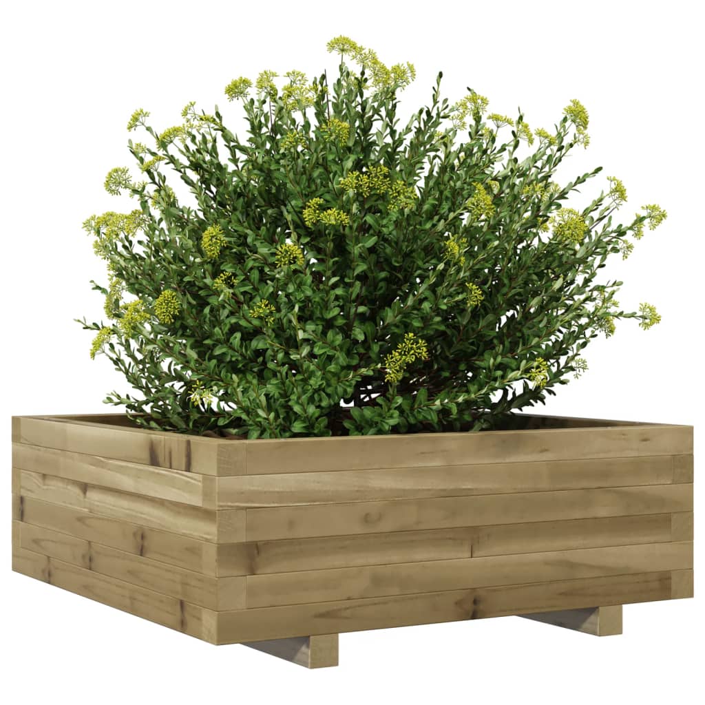 vidaXL Jardinieră de grădină, 70x70x26,5 cm, lemn de pin impregnat vidaXL Jardinieră de grădină, 70x70x26,5 cm, lemn de pin impregnat