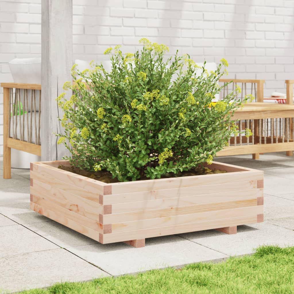 vidaXL Jardinieră de grădină, 80x80x26,5 cm, lemn masiv de pin