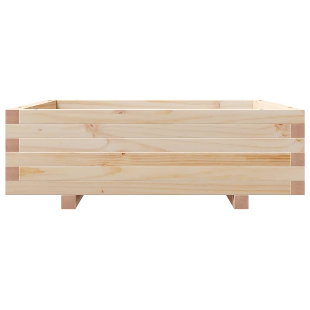 vidaXL Jardinieră de grădină, 80x80x26,5 cm, lemn masiv de pin