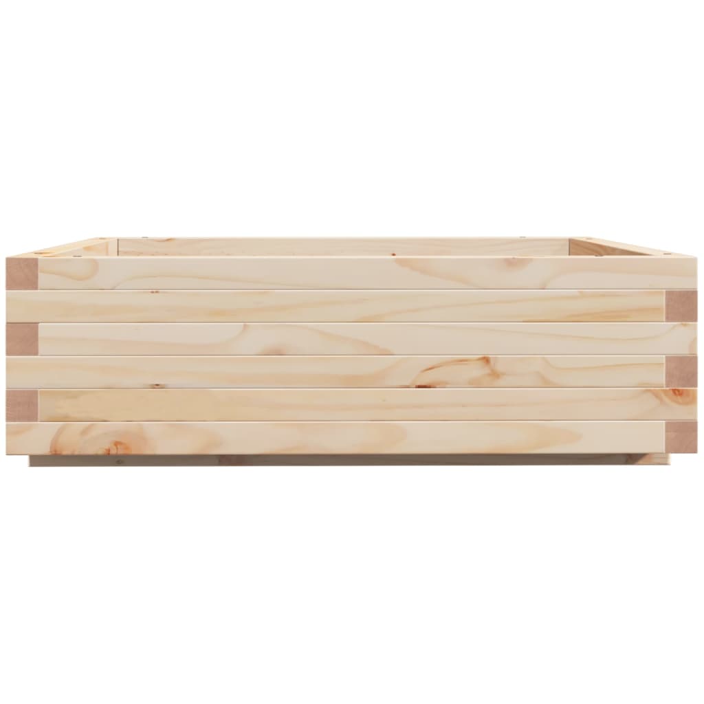vidaXL Jardinieră de grădină, 80x80x26,5 cm, lemn masiv de pin