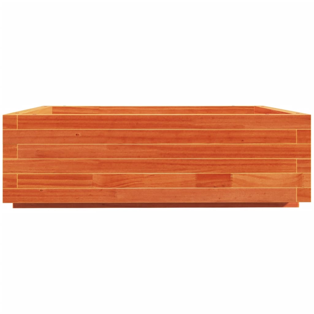 vidaXL Jardinieră grădină, maro ceruit, 80x80x26,5 cm, lemn masiv pin vidaXL Jardinieră grădină, maro ceruit, 80x80x26,5 cm, lemn masiv pin
