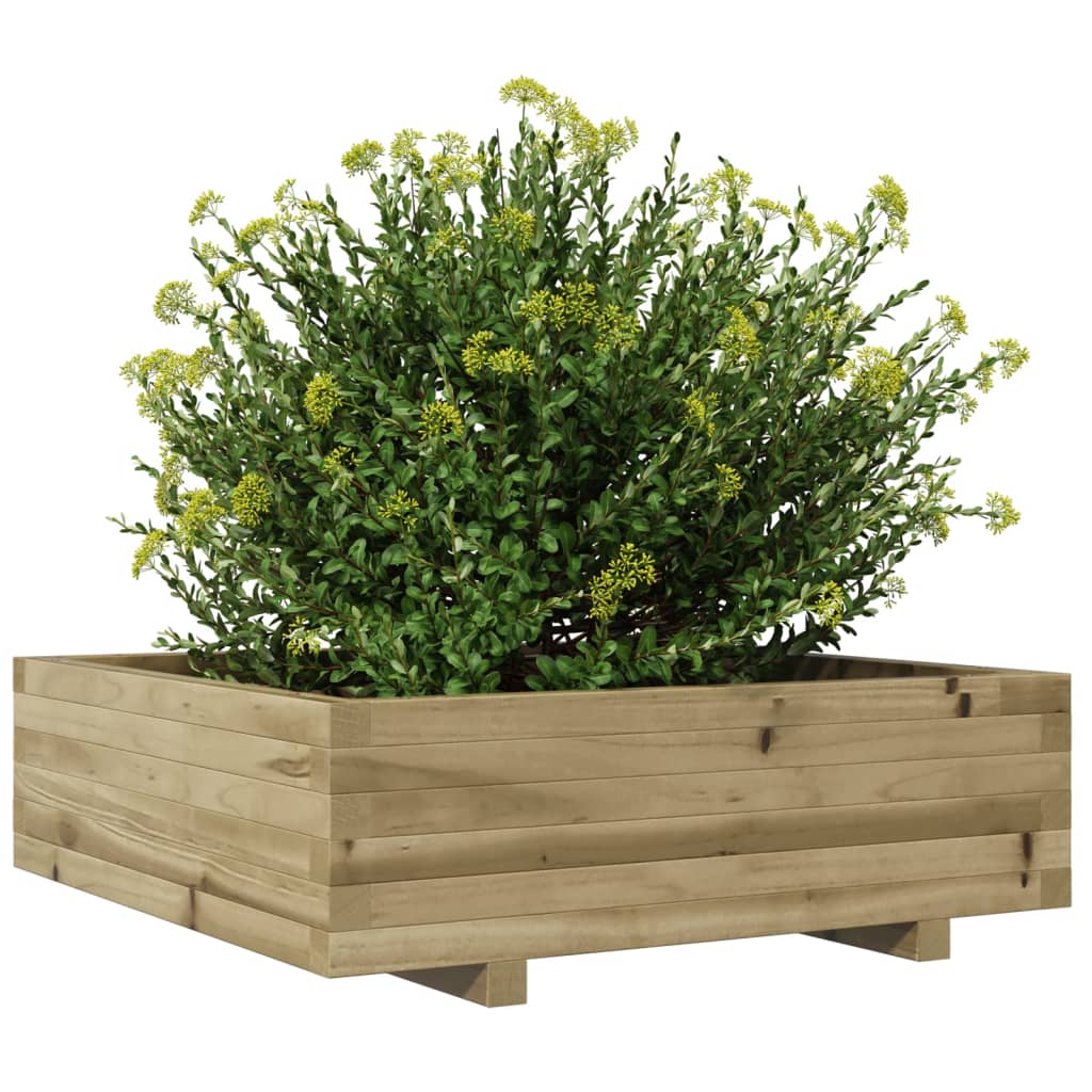 vidaXL Jardinieră de grădină, 80x80x26,5 cm, lemn de pin impregnat vidaXL Jardinieră de grădină, 80x80x26,5 cm, lemn de pin impregnat