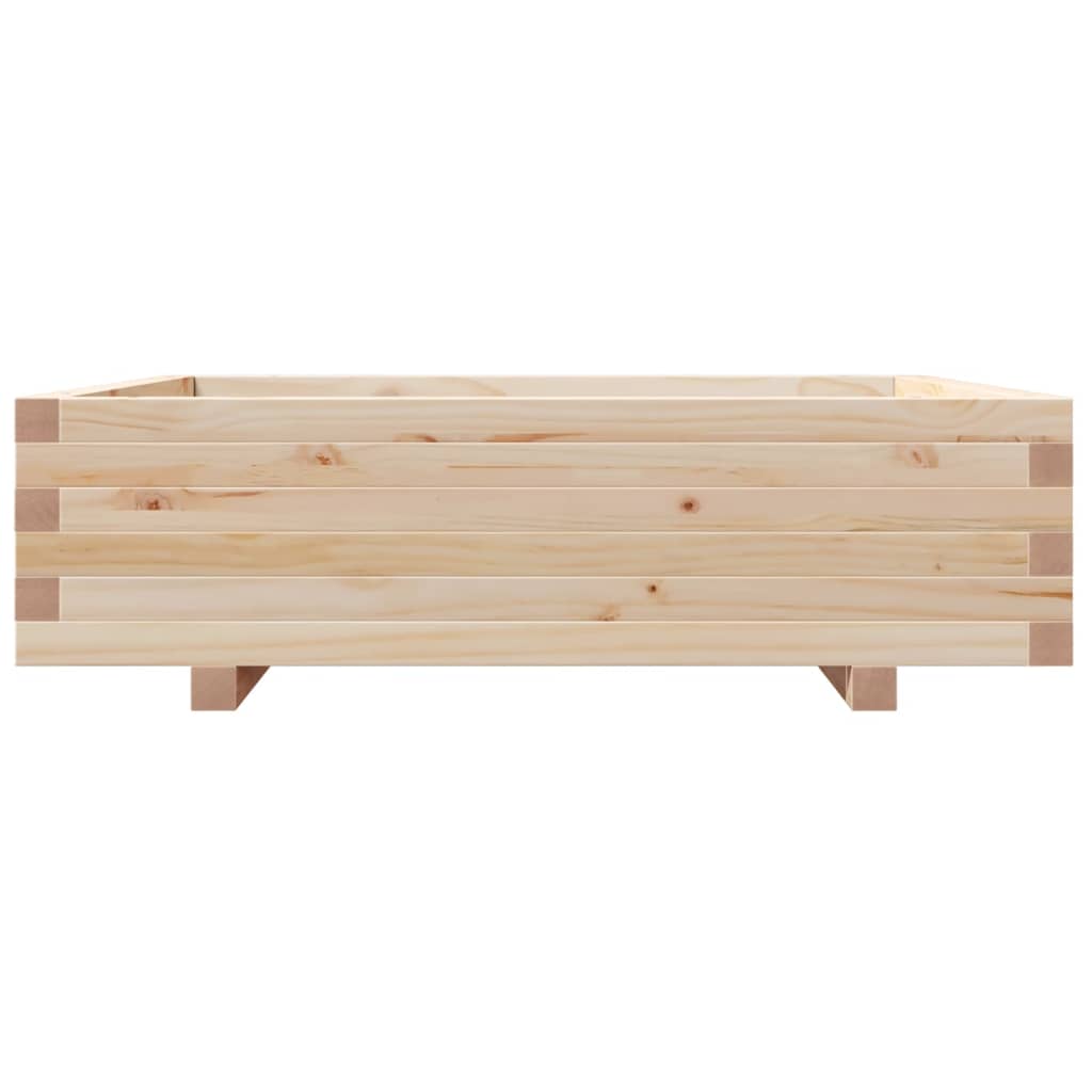 vidaXL Jardinieră de grădină, 90x90x26,5 cm, lemn masiv de pin vidaXL Jardinieră de grădină, 90x90x26,5 cm, lemn masiv de pin