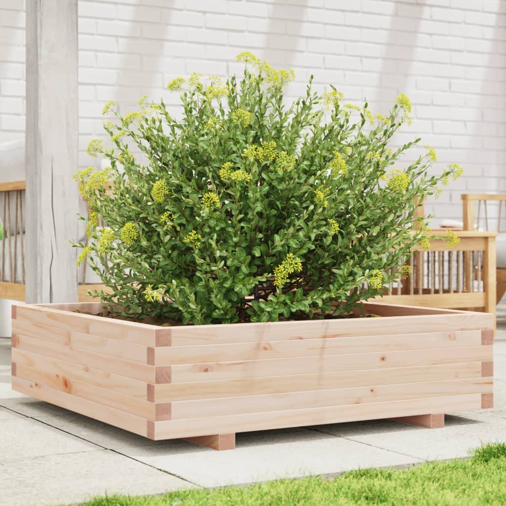 vidaXL Jardinieră de grădină, 90x90x26,5 cm, lemn masiv de pin vidaXL Jardinieră de grădină, 90x90x26,5 cm, lemn masiv de pin