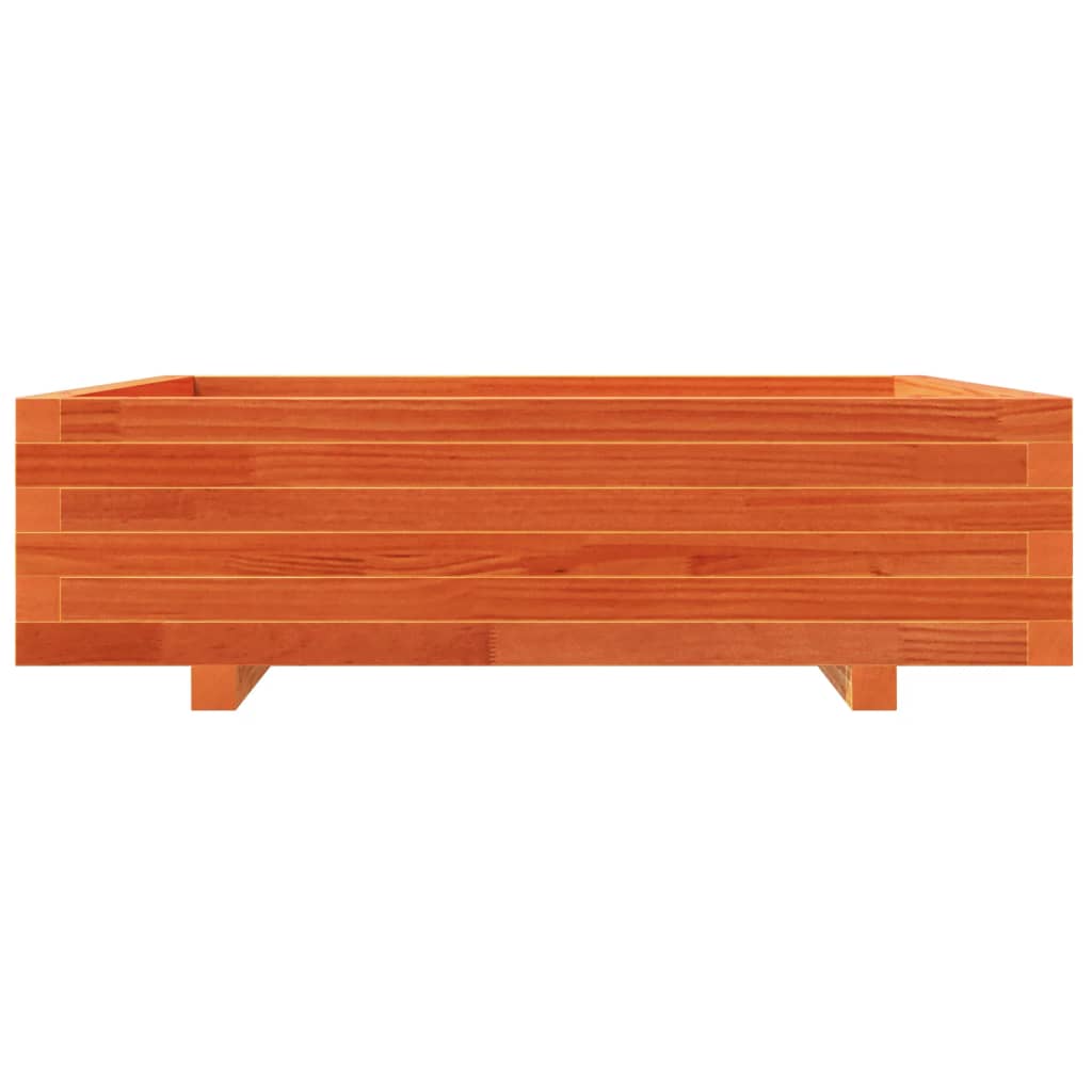 vidaXL Jardinieră grădină, maro ceruit, 90x90x26,5 cm, lemn masiv pin vidaXL Jardinieră grădină, maro ceruit, 90x90x26,5 cm, lemn masiv pin