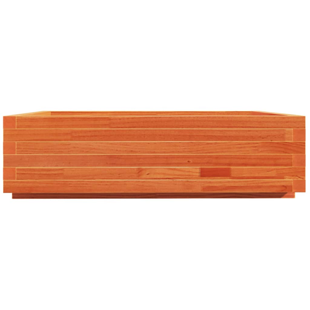 vidaXL Jardinieră grădină, maro ceruit, 90x90x26,5 cm, lemn masiv pin vidaXL Jardinieră grădină, maro ceruit, 90x90x26,5 cm, lemn masiv pin