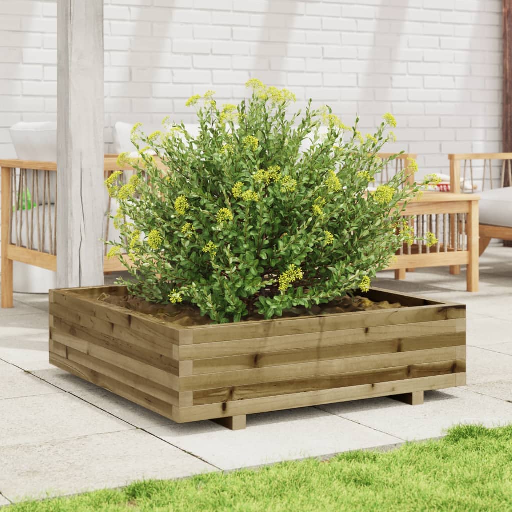 vidaXL Jardinieră de grădină, 90x90x26,5 cm, lemn de pin impregnat vidaXL Jardinieră de grădină, 90x90x26,5 cm, lemn de pin impregnat