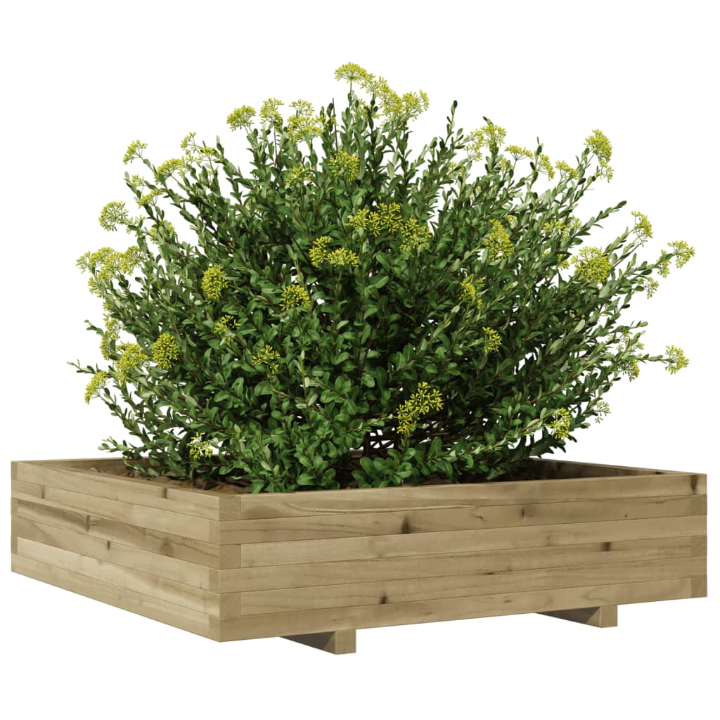 vidaXL Jardinieră de grădină, 100x100x26,5 cm, lemn de pin impregnat vidaXL Jardinieră de grădină, 100x100x26,5 cm, lemn de pin impregnat