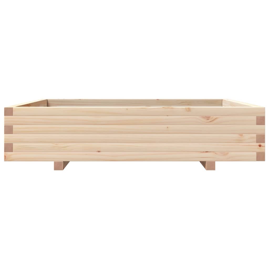 vidaXL Jardinieră de grădină, 110x110x26,5 cm, lemn masiv de pin