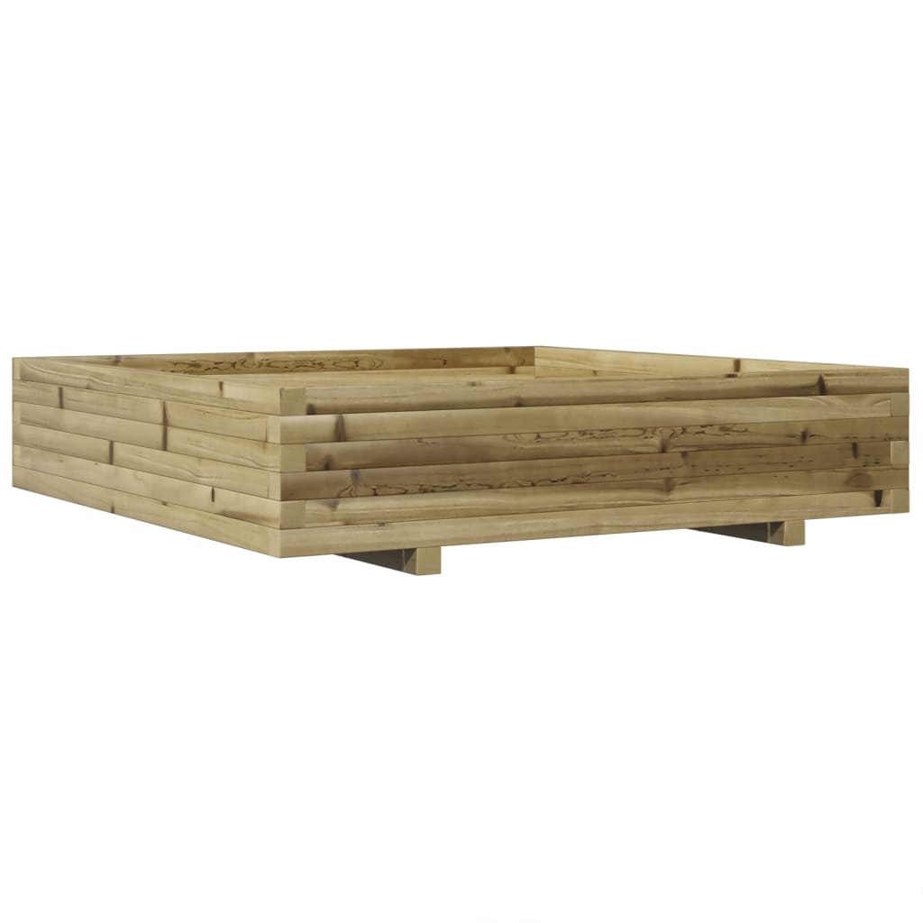 vidaXL Jardinieră de grădină, 110x110x26,5 cm, lemn de pin impregnat