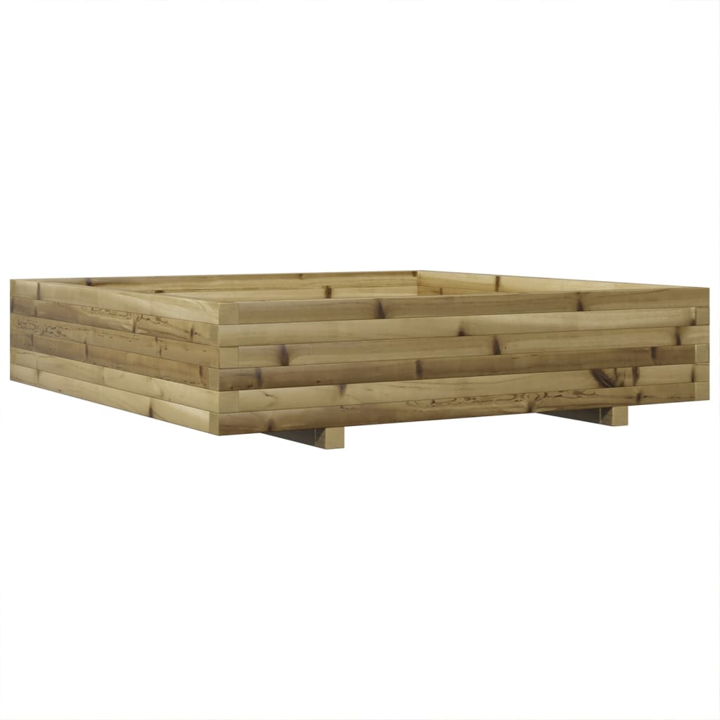 vidaXL Jardinieră de grădină, 110x110x26,5 cm, lemn de pin impregnat