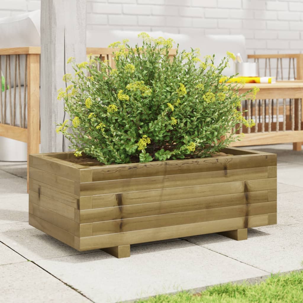 vidaXL Jardinieră de grădină, 70x40x26,5 cm, lemn de pin impregnat vidaXL Jardinieră de grădină, 70x40x26,5 cm, lemn de pin impregnat
