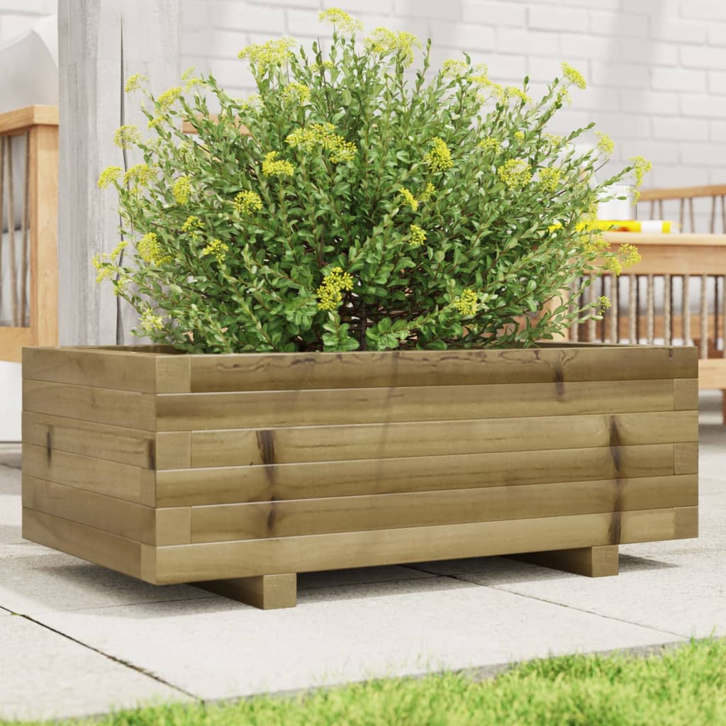 vidaXL Jardinieră de grădină, 70x40x26,5 cm, lemn de pin impregnat vidaXL Jardinieră de grădină, 70x40x26,5 cm, lemn de pin impregnat