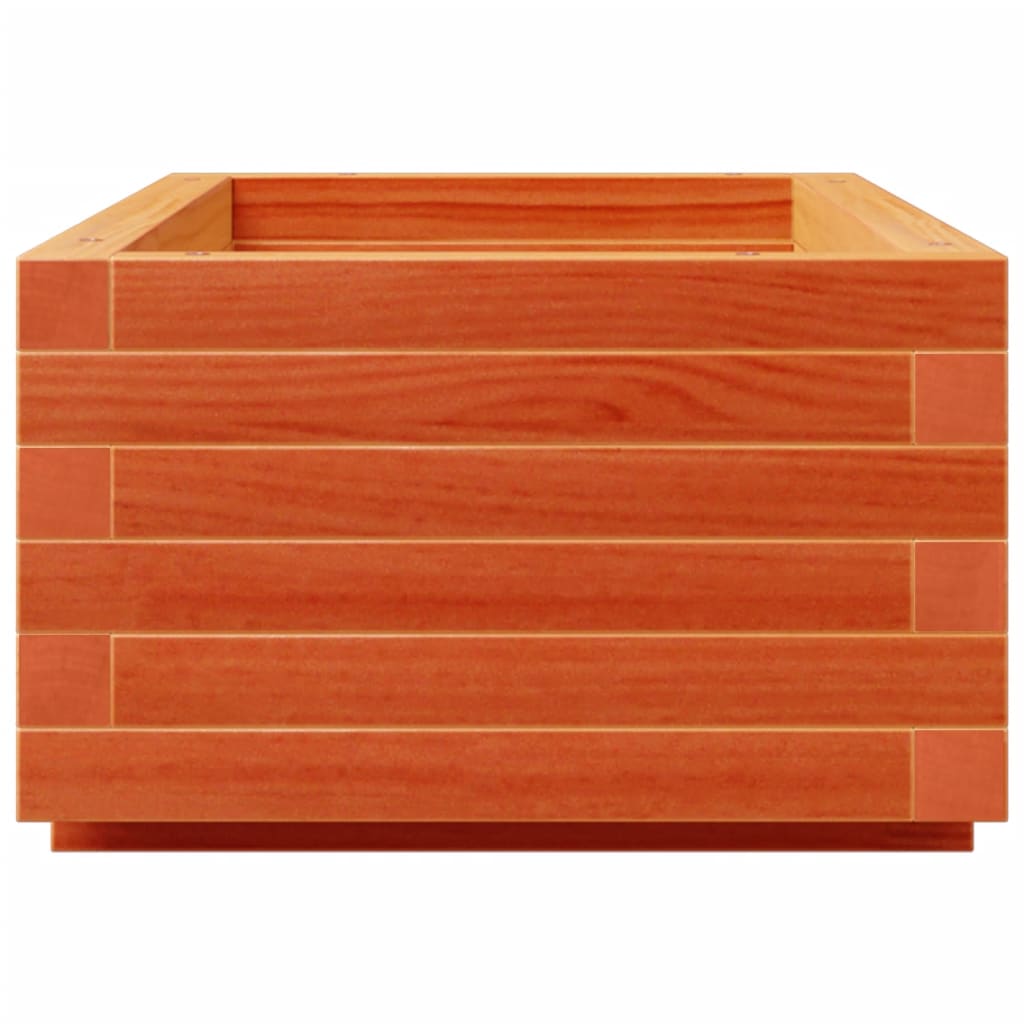vidaXL Jardinieră grădină, maro ceruit, 90x40x26,5 cm, lemn masiv pin vidaXL Jardinieră grădină, maro ceruit, 90x40x26,5 cm, lemn masiv pin