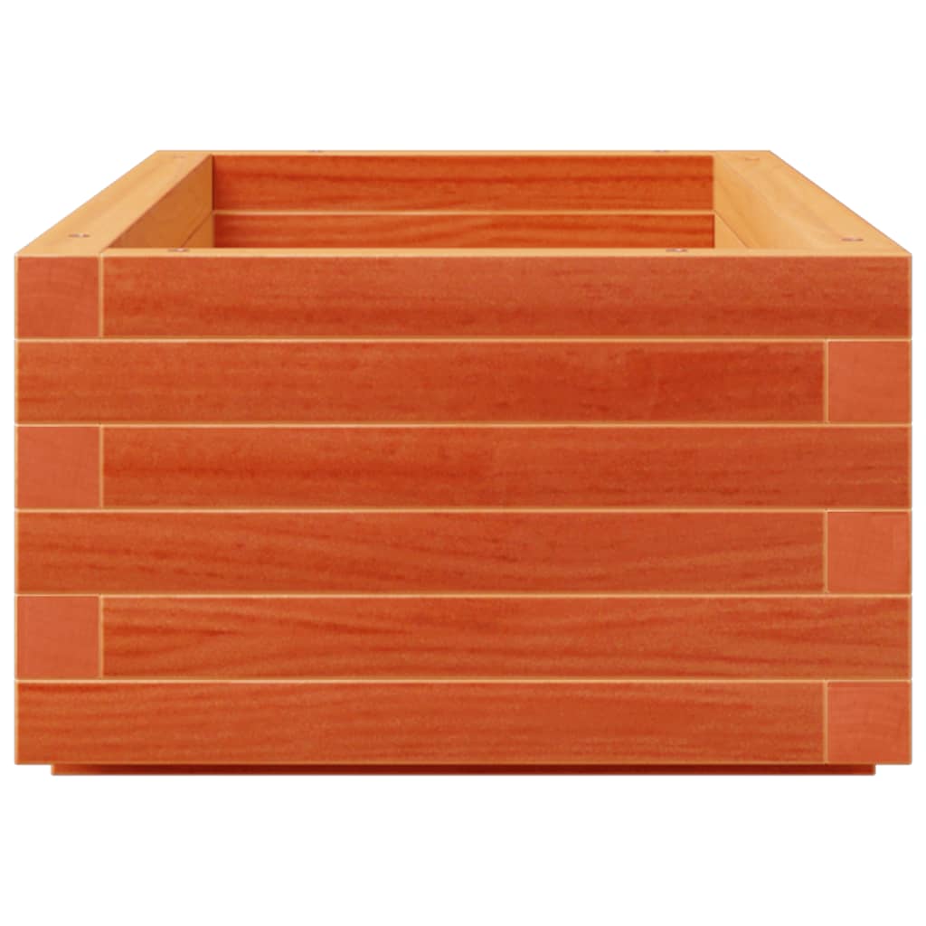 vidaXL Jardinieră grădină, maro ceruit, 110x40x26,5 cm, lemn masiv pin vidaXL Jardinieră grădină, maro ceruit, 110x40x26,5 cm, lemn masiv pin