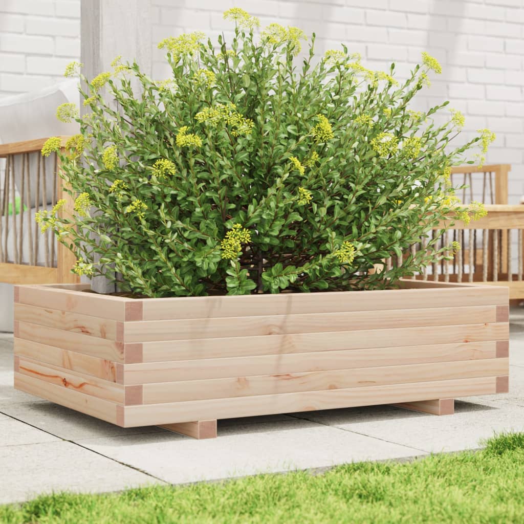 vidaXL Jardinieră de grădină, 90x60x26,5 cm, lemn masiv de pin vidaXL Jardinieră de grădină, 90x60x26,5 cm, lemn masiv de pin