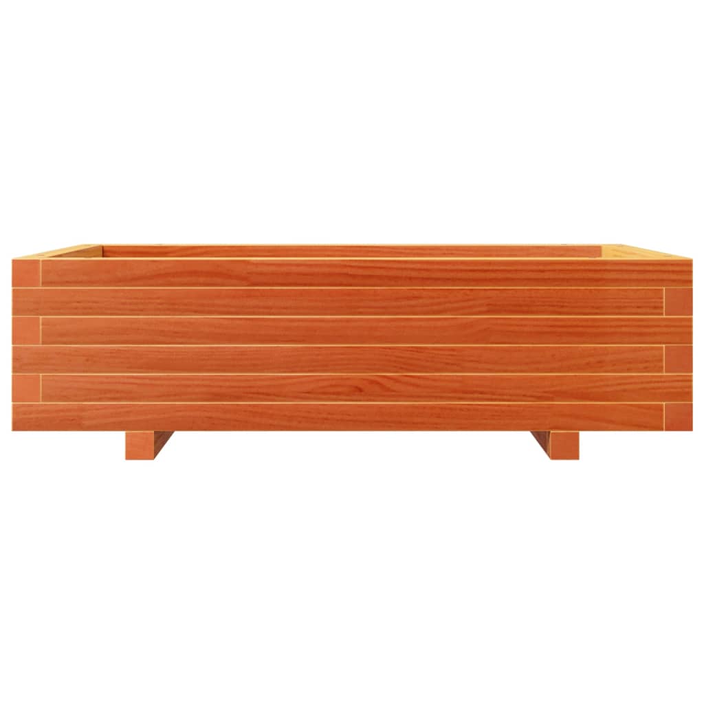 vidaXL Jardinieră grădină, maro ceruit, 90x60x26,5 cm, lemn masiv pin vidaXL Jardinieră grădină, maro ceruit, 90x60x26,5 cm, lemn masiv pin