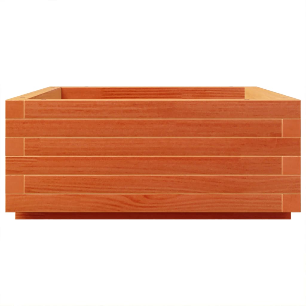 vidaXL Jardinieră grădină, maro ceruit, 90x60x26,5 cm, lemn masiv pin vidaXL Jardinieră grădină, maro ceruit, 90x60x26,5 cm, lemn masiv pin