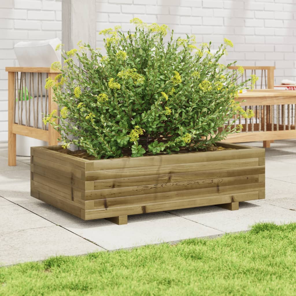 vidaXL Jardinieră de grădină, 90x60x26,5 cm, lemn de pin impregnat vidaXL Jardinieră de grădină, 90x60x26,5 cm, lemn de pin impregnat