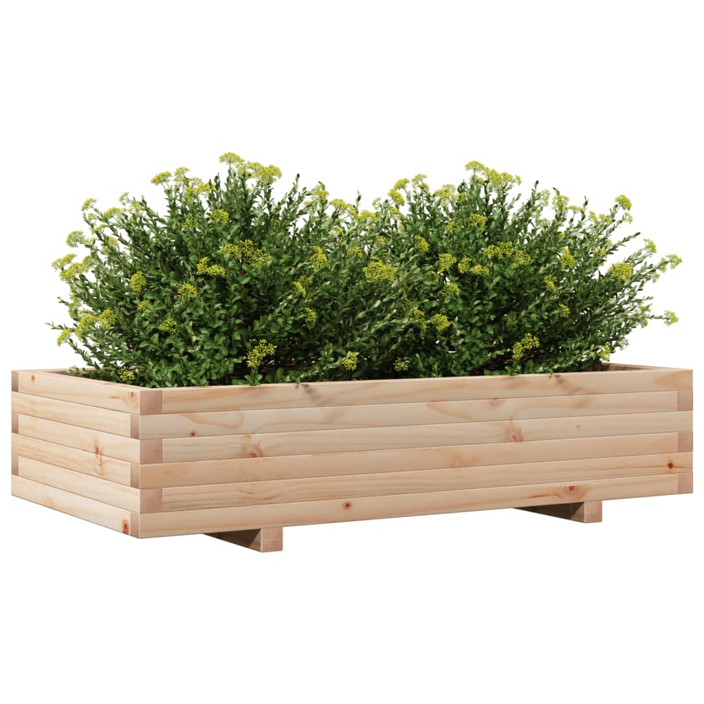 vidaXL Jardinieră de grădină, 110x60x26,5 cm, lemn masiv de pin