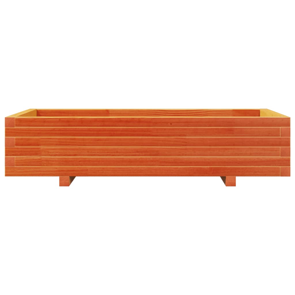 vidaXL Jardinieră grădină, maro ceruit, 110x60x26,5 cm, lemn masiv pin vidaXL Jardinieră grădină, maro ceruit, 110x60x26,5 cm, lemn masiv pin