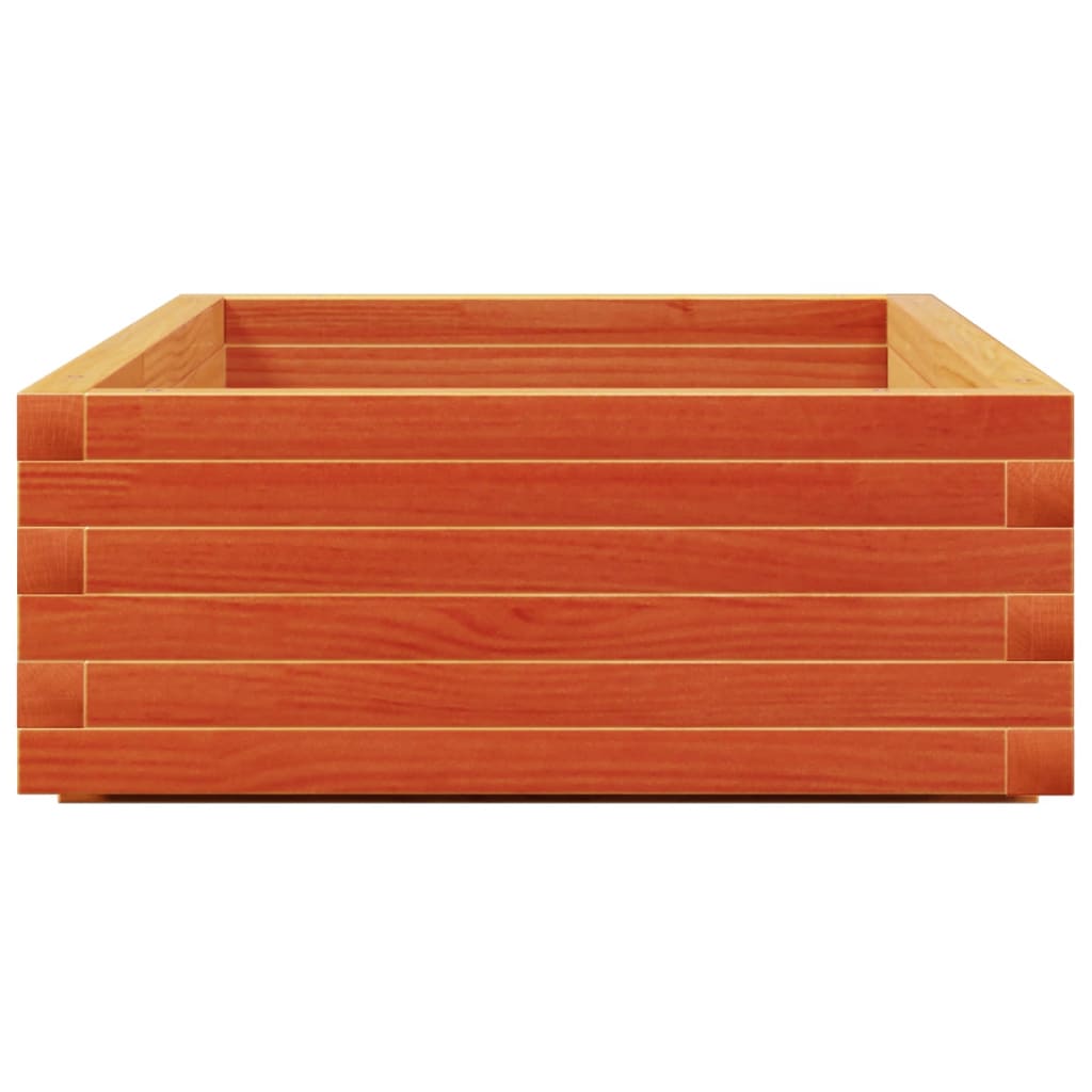 vidaXL Jardinieră grădină, maro ceruit, 110x60x26,5 cm, lemn masiv pin vidaXL Jardinieră grădină, maro ceruit, 110x60x26,5 cm, lemn masiv pin