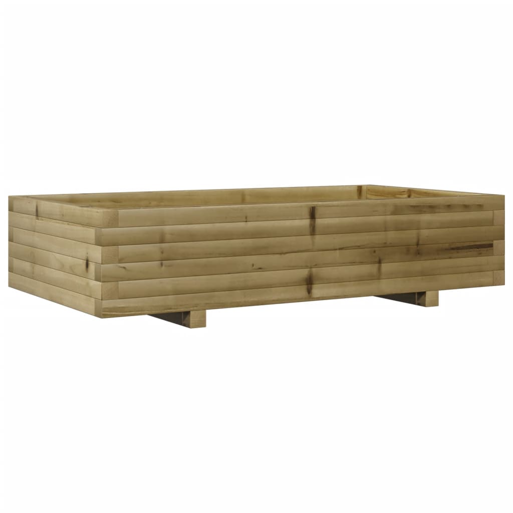 vidaXL Jardinieră de grădină, 110x60x26,5 cm, lemn de pin impregnat