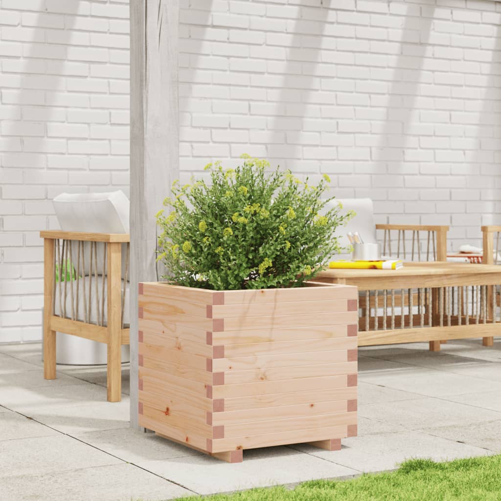 vidaXL Jardinieră de grădină, 50x50x49,5 cm, lemn masiv de pin vidaXL Jardinieră de grădină, 50x50x49,5 cm, lemn masiv de pin