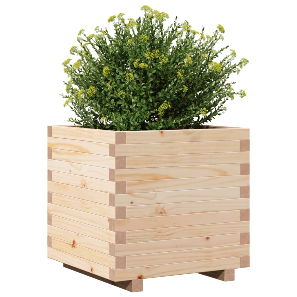 vidaXL Jardinieră de grădină, 50x50x49,5 cm, lemn masiv de pin vidaXL Jardinieră de grădină, 50x50x49,5 cm, lemn masiv de pin