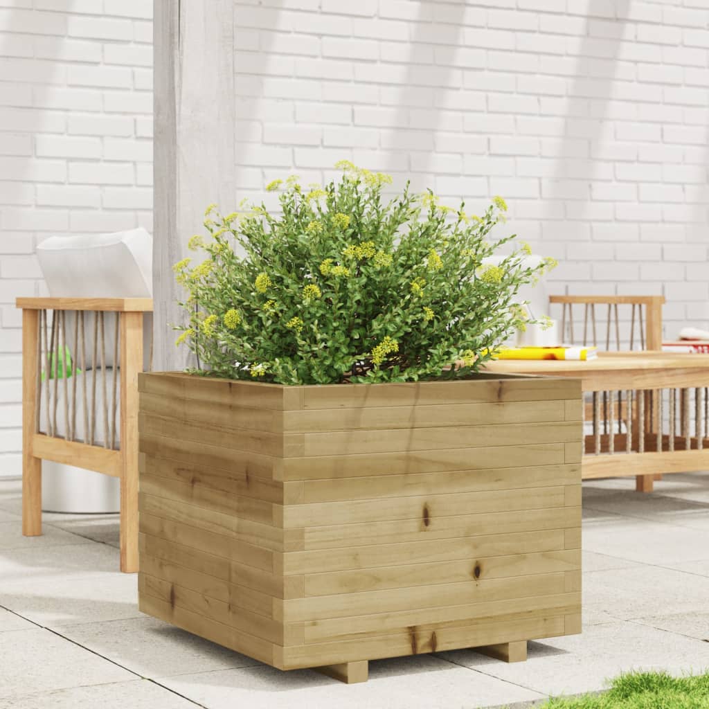 vidaXL Jardinieră de grădină, 60x60x49,5 cm, lemn de pin impregnat vidaXL Jardinieră de grădină, 60x60x49,5 cm, lemn de pin impregnat